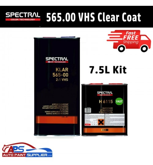 NOVOL SPECTRAL KLAR 565-00 VHS LACQUER + FAST H6115 HARDENER 7.5LTR KIT
